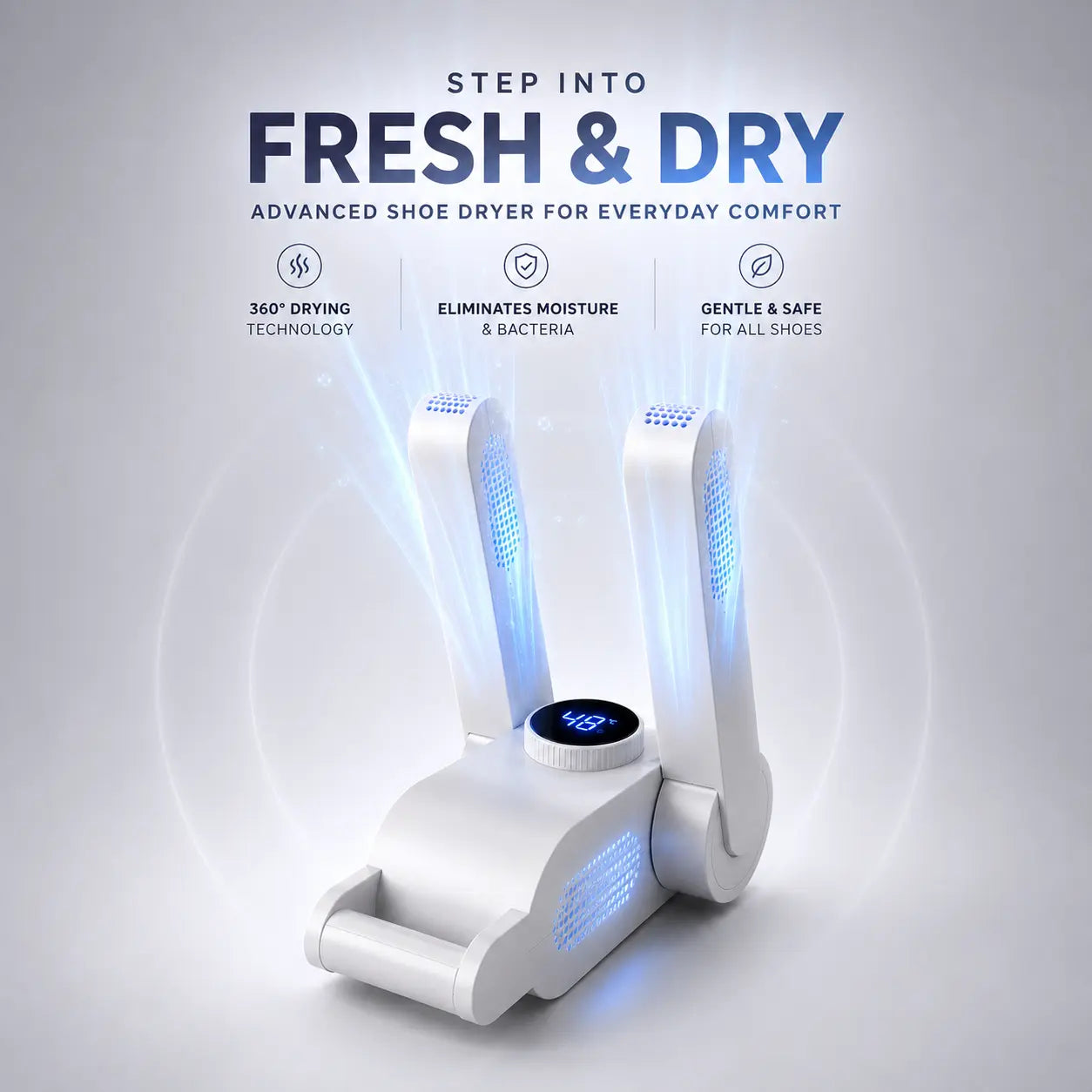 Follivia Advanced Electric Shoe Dryer – 360° Fresh & Dry Boot Dryer